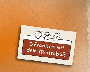 Logo Drei Franken mit dem Kontrabaß